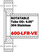 6.00" Conflat Half Nipple Rotatable (600-LFR-VE)