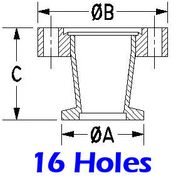 6.00"" OD Conflat to NW40 Conical Reducer (600xNW40-CR-VE)