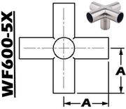 5-Way Cross Weld Body (6.00" Tube OD) WF600-5X