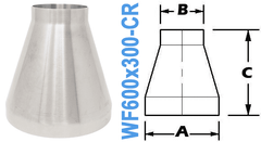 6.00" x 3.00" Conical Reducer (WF600x300-CR)