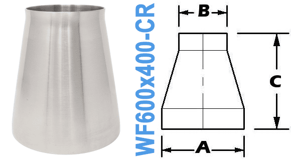 6.00" x 4.00" Conical Reducer (WF600x400-CR)