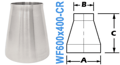 6.00" x 4.00" Conical Reducer (WF600x400-CR)