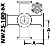 6-WAY Cross, NW25 (NW25-100-6X)