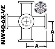 6-WAY Cross, NW40 (NW40-6X-VE)