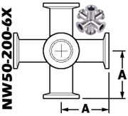 6-WAY Cross, NW50 (NW50-200-6X)