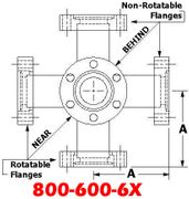 8.00" OD Conflat Flange Six-Way Cross (800-600-6X)