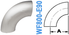 Tube OD: 8.00" 90° Radius Elbow (WF800-E90)