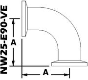 90 Degree Elbow, NW25 (NW25-E90-VE)