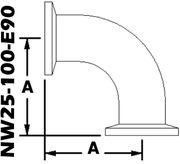 90 Degree Elbow, NW25 (NW25-100-E90)