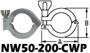 Aluminum Wing Clamp Fits: NW50 (NW50-200-CWP)