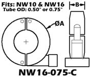 CNC Machined Clamp Fits: NW10 & NW16 (NW16-075-C)