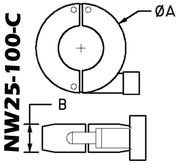 CNC Machined Clamp Fits: NW25 (NW25-100-C)