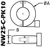 CNC Machined Clamp Fits: NW25 (NW25-C-PK10)