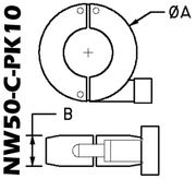 CNC Machined Clamp Fits: NW50 (NW50-C-PK10)