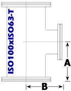 ISO100 to ISO63 Reducing Tee (ISO100xISO63-T)