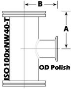 ISO100 to NW40 Reducing Tee (ISO100xNW40-T)