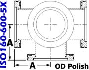 ISO160 Cross, 5-Way (ISO160-600-5X)