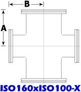 ISO160 to ISO100 Reducing Cross (ISO160xISO100-X)