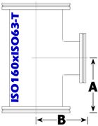 ISO160 to ISO63 Reducing Tee (ISO160xISO63-T)