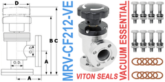 2.12" OD Conflat Manual Right Angle Valve (MRV-CF212-VE)