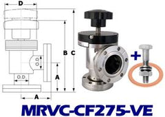 2.75" OD Conflat Manual Right Angle Valve (MRVC-CF275-VE)