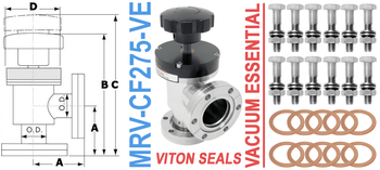 2.75" OD Conflat Manual Right Angle Valve (MRV-CF275-VE)