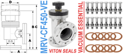 4.50" OD Conflat Manual Right Angle Valve (MRV-CF450-VE)