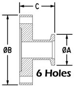 NW10 to 1.33"" Conflat Straight Reducer (NW10x133-VE)