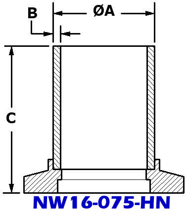 NW16 Half Nipple (NW16-075-HN)