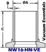 NW16 Half Nipple (NW16-HN-VE)