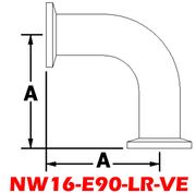 NW16-E90-LR-VE Long Radius Elbow (NW16 Series)