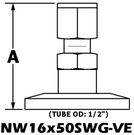 NW16 to 1/2" Swagelok (NW16x50SWG-VE)