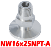 NW16 to 1/4" Male NPT (NW16x25NPT-A)