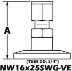 NW16 to 1/4" Swagelok (NW16x25SWG-VE)