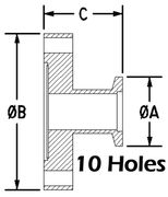 NW16 to 4.62" Conflat Straight Reducer (NW16x462-VE)