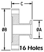 NW16 to 6.00" Conflat Straight Reducer (NW16x600-VE)