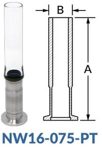 NW16 to Pyrex Tube NW16-075-PT