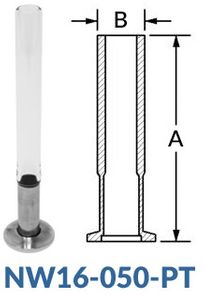 NW16 to Pyrex Tube NW16-050-PT