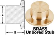 NW16 Unbored Stub Brass (NW16-UB-VE)