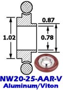 Aluminum Adaptive Centering Ring NW20 to NW25 (NW20-25-AAR-V)