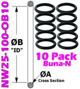 NW25 Buna-N O-Rings (NW25-100-OB10)