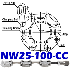 NW25 Chain Clamp for UHV Applications NW25-100-CC