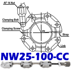 NW25 Chain Clamp for UHV Applications NW25-100-CC