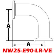 NW25-E90-LR-VE Long Radius Elbow (NW25 Series)