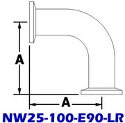 NW25-100-E90-LR Long Radius Elbow (NW25 Series)