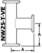 NW25 Tee, Stainless (NW25-T-VE)