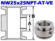 NW25 to 1/4" NPT Female Adaptive Tee (NW25x25NPT-AT-VE)