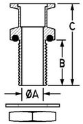 NW25 to 1" Baseplate Feedthrough NW25-100-FT