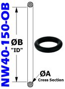 NW40 Buna-N O-Ring (NW40-150-OB)