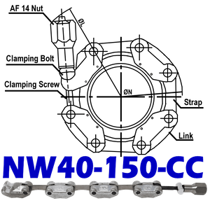 NW40 Chain Clamp for UHV Applications NW40-150-CC